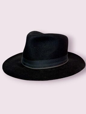 Biltmore for Madewell Wool Felt Black Fedora Rancher Hat
